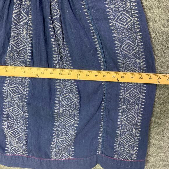 ANTHROPOLOGIE AKEMI KIN Dress Sz 4 Embroidered Metallic Cotton Morwen Shift - Picture 7 of 13